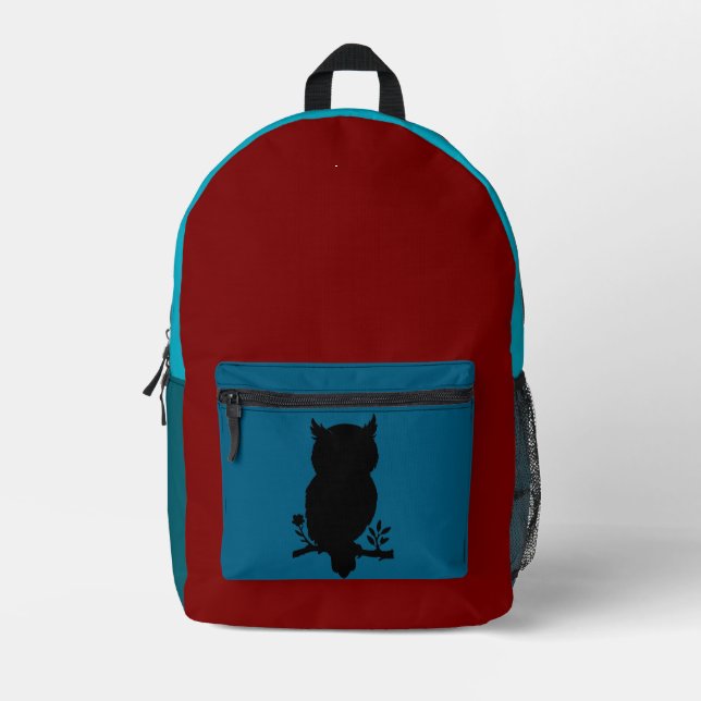 owl printed backpack (Front)