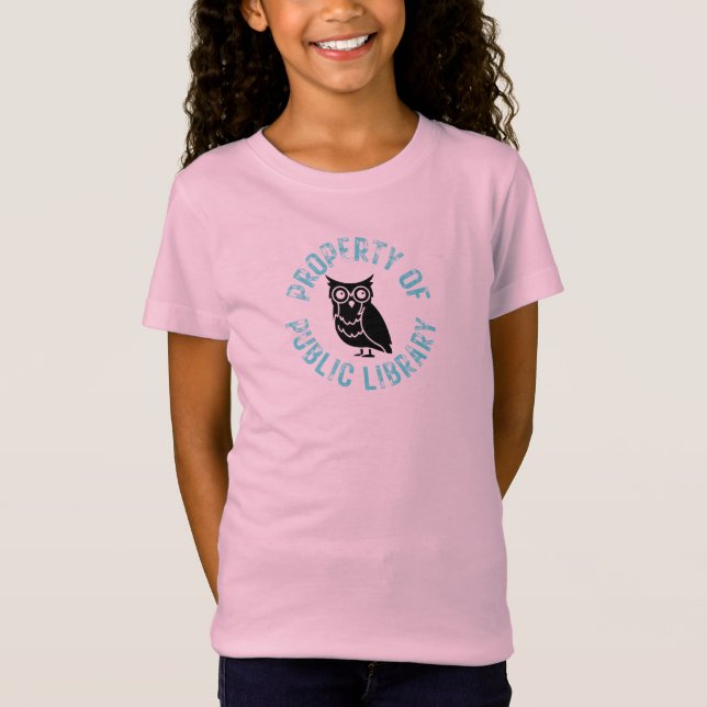 Owl Property of Public Library T-Shirt (Front)
