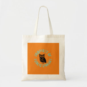 Owl Property of Public Library T-Shirt Tote Bag