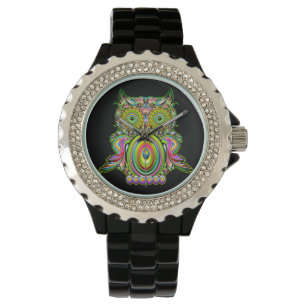 Owl Psychedelic Pop Art watch