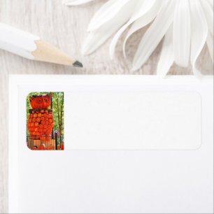 Owl Pumpkins Return Address Label