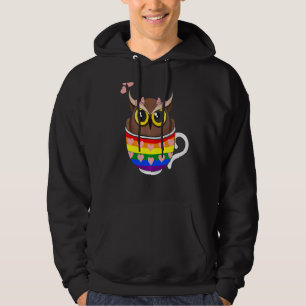 Owl Rainbow Cup Lgbt Q Ally Gay Pride Equality Hum Hoodie