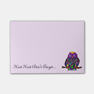 Owl Rainbow Post-it Notes