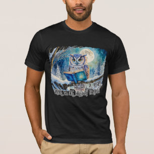 Owl Reading Big Book We Will Be Amazed - Recovery T-Shirt