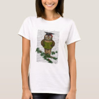 Owl Reading On Branch