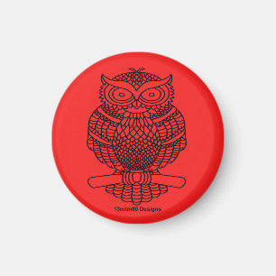 Owl (red) - Magnet