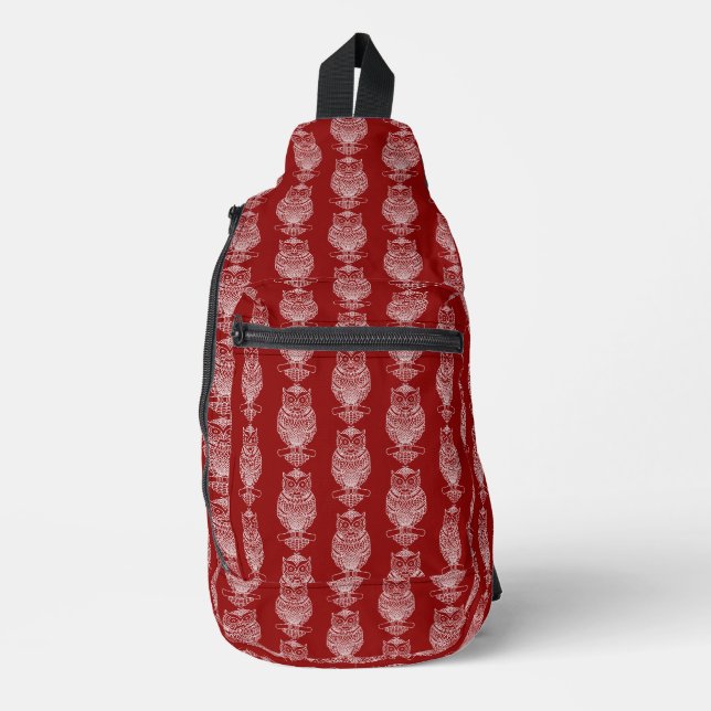 Owl (red) - Sling Bag (Front)
