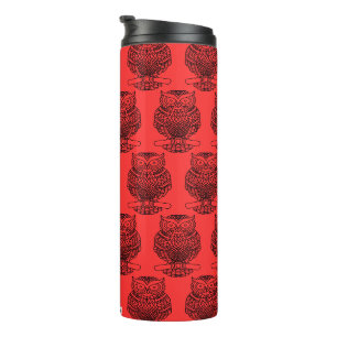 Owl (red) - Thermal Tumbler