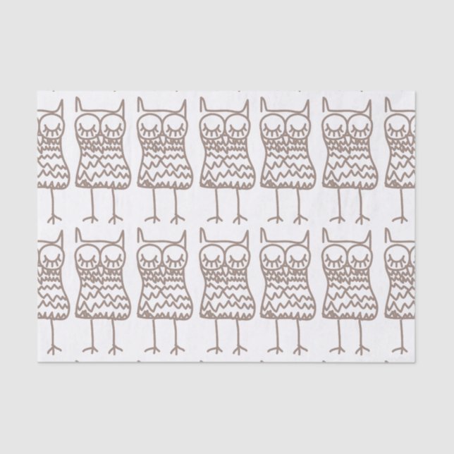 Owl Repeat Pattern Tissue Paper (Front)