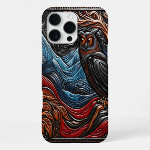 Owl Resting Near Mountains Under a Night Sky iPhone 16 Pro Max Case