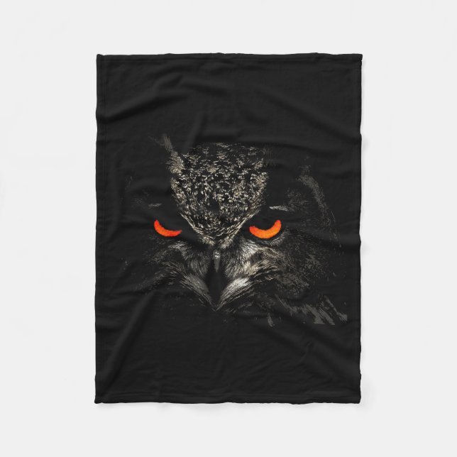 Owl Retro Eye Men Women Kids Gift Apparel  Fleece Blanket (Front)