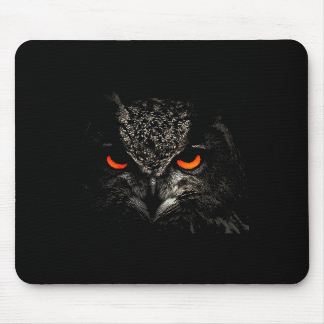 Owl Retro Eye Men Women Kids Gift Apparel  Mouse Mat (Front)