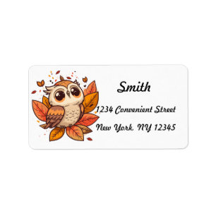 Owl Return Address Label