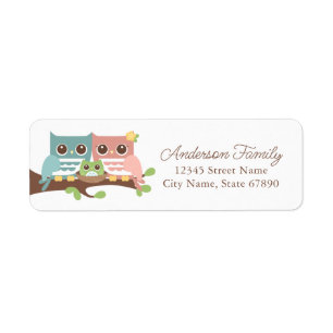 Owl Return Address Labels