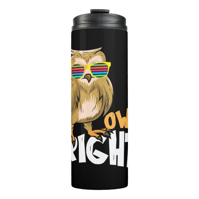 Owl Right Thermal Tumbler (Front)