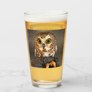 Owl, Rockefeller, quote, 2-sided, Glass