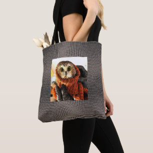 Owl, Rockefeller, Tote Bag