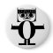 Owl Round Button