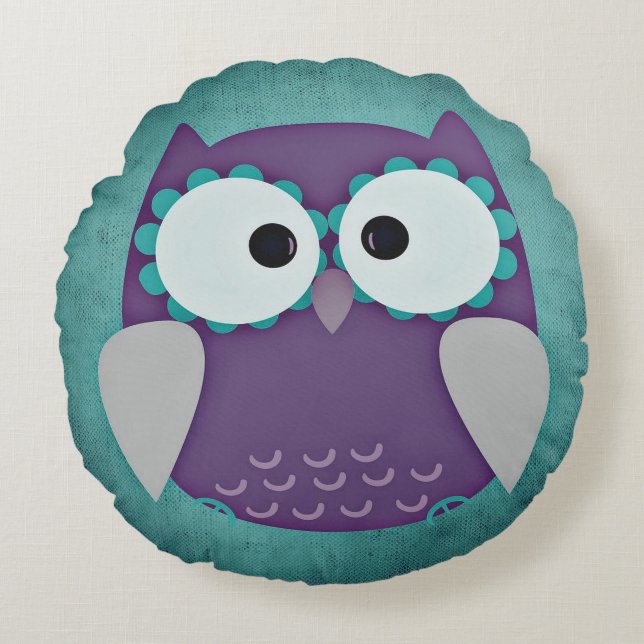 Owl Round Cushion (Front)
