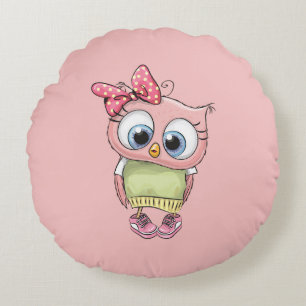 Owl Round Pillow