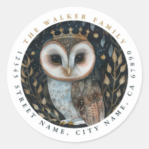 Owl Round Stickers