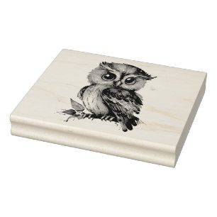 Owl Rubber Stamp