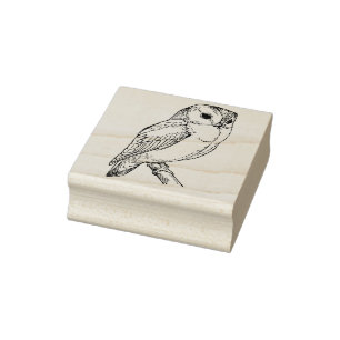 Owl Rubber Stamp