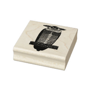 Owl Rubber Stamp