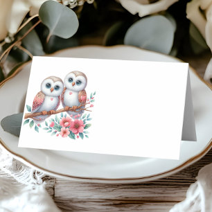 Owl Rustic Country Woodland Boho Wedding Place Card