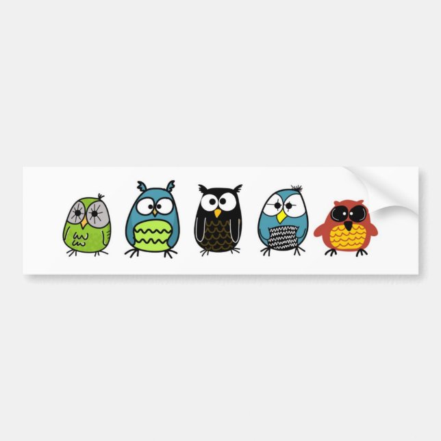 Owl Series: Family Bumper Sticker (Front)