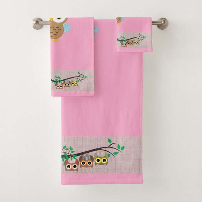 Owl set towels (Insitu)
