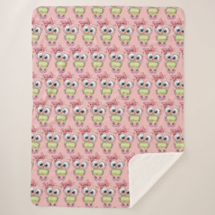 Owl Sherpa Blanket