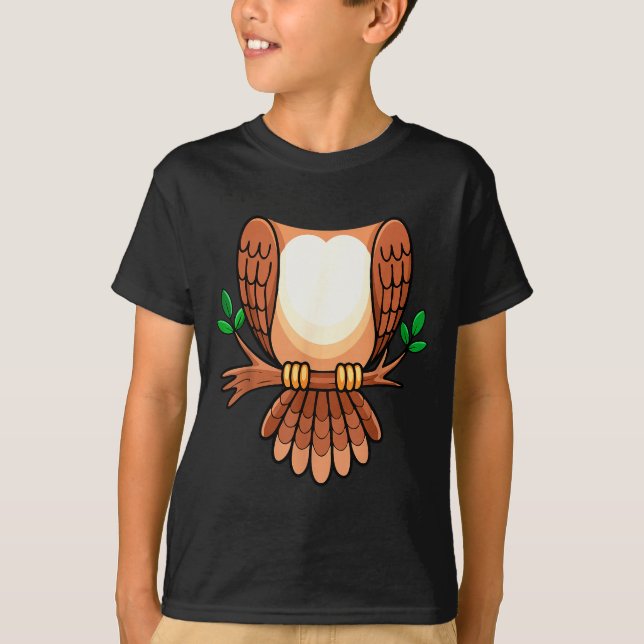 Owl Shirt Adult Men Women Kids Owl Costume  (Front)