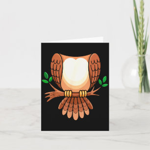 Owl Shirt Adult Men Women Kids Owl Costume Card