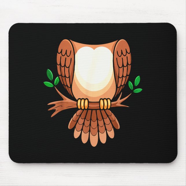 Owl Shirt Adult Men Women Kids Owl Costume  Mouse Mat (Front)