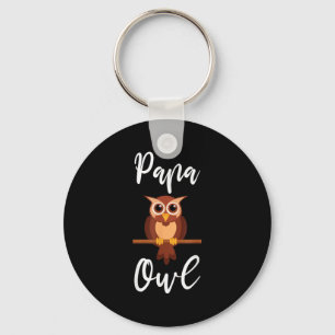Owl Shirt Funny Papa Owl Quote Father Owl Lover  Key Ring