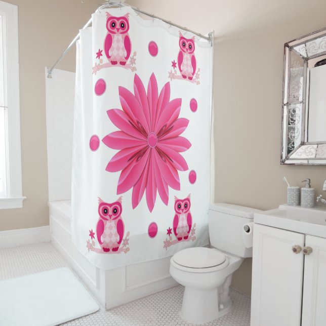 Owl Shower Curtain (In Situ)