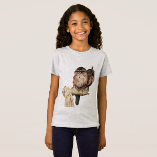 Owl Siblings Watercolor Portrait T-Shirt