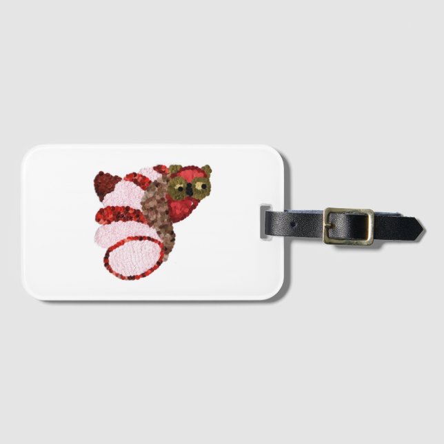 Owl Single Sided Luggage Tag (Front Horizontal)