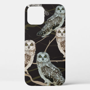 owl sitting on a branch iPhone 12 case