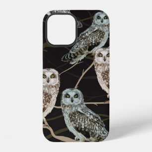 owl sitting on a branch iPhone 12 case