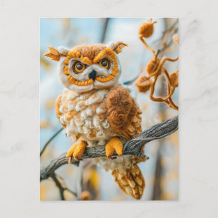 Owl Sitting on a Branch Postcard