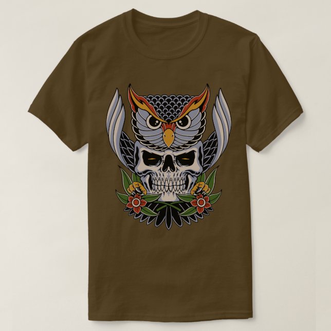 Owl Skull T-Shirt (Design Front)