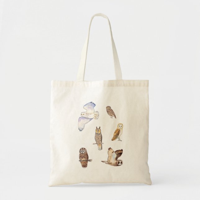 Owl species of the British isles Tote Bag (Front)