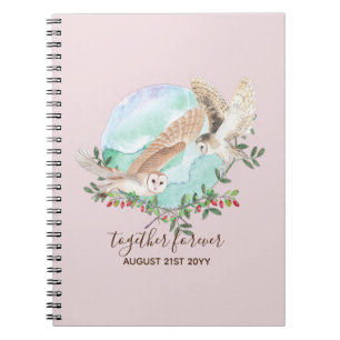 Owl Spirit Guides - Personalised Gift Couples Notebook