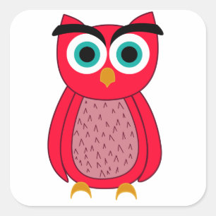 Owl   square sticker