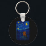 Owl Starry Cute Night Van Gogh Owl Bird Lovers Wom Key Ring<br><div class="desc">Owl Starry Cute Night Van Gogh Owl Bird Lovers Womens Girls</div>
