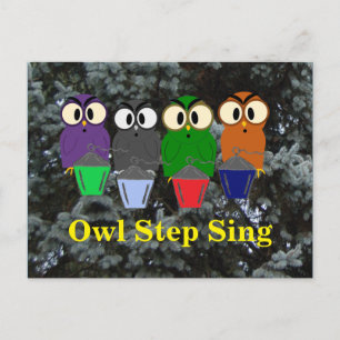 Owl Step Sing Bryn Mawr Lanterns in Trees Postcard