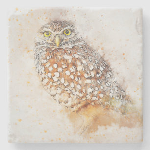 Owl Stone Coaster