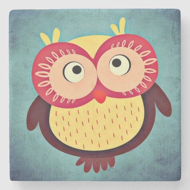 Owl Stone Coaster (Front)